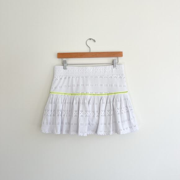 Veronica Beard L’etoile Sport White Eyelet Pointelle Knit Athletic Tennis Skort - Picture 3 of 10